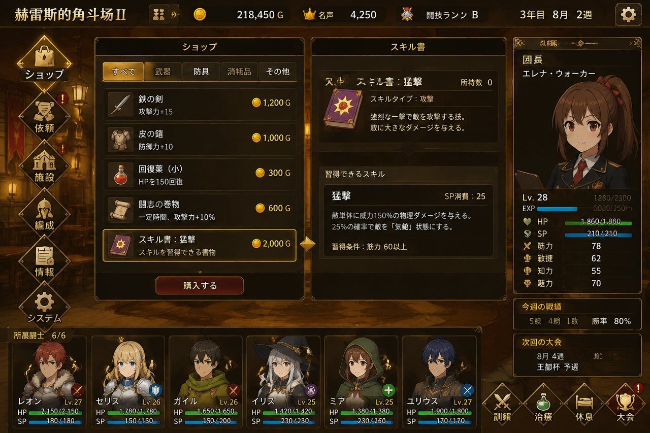 赫雷斯的角斗场Ⅱ 操作界面 专题图 1
